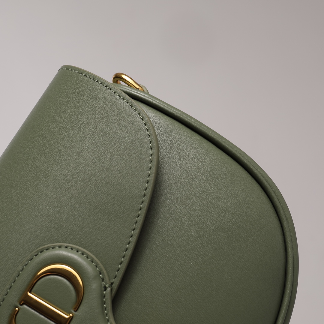 Medium Dior Bobby Bag Cedar Green Box Calfskin